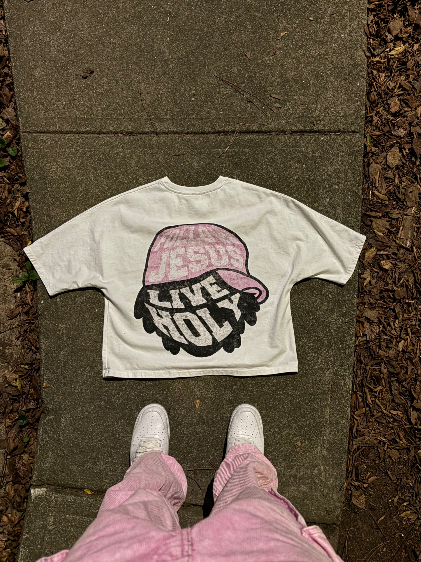 Holy Steppers Cartoon Cropped Boxy Tee