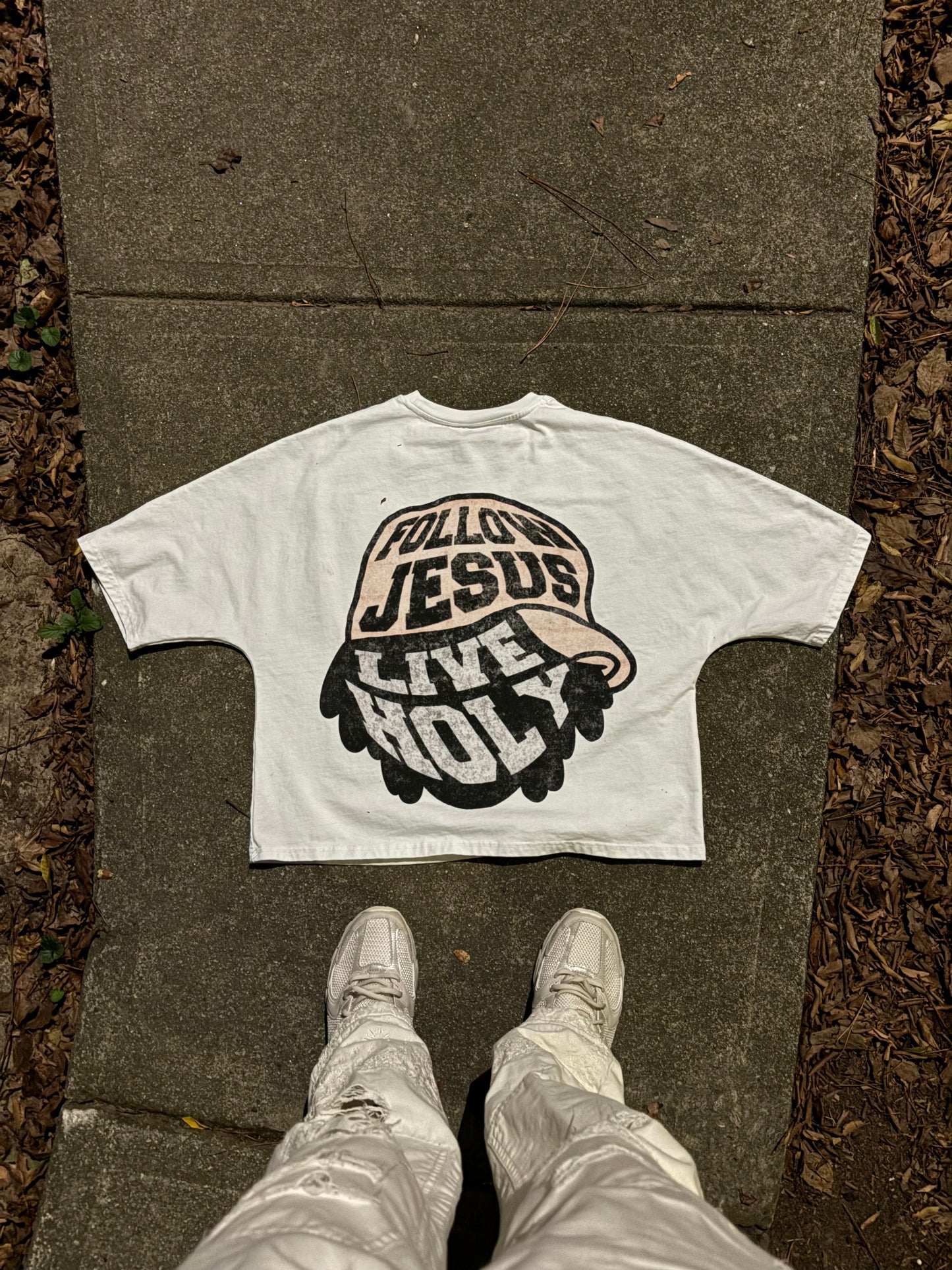 Holy Steppers Cartoon Cropped Boxy Tee