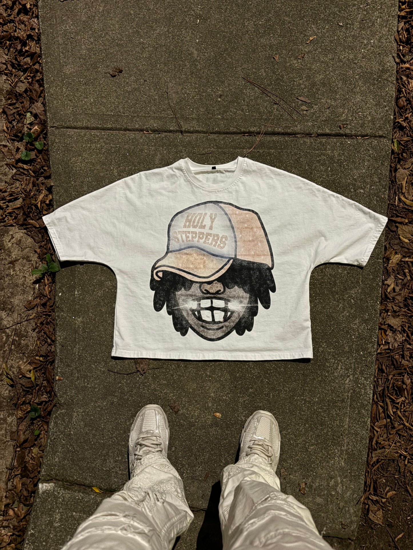 Holy Steppers Cartoon Cropped Boxy Tee